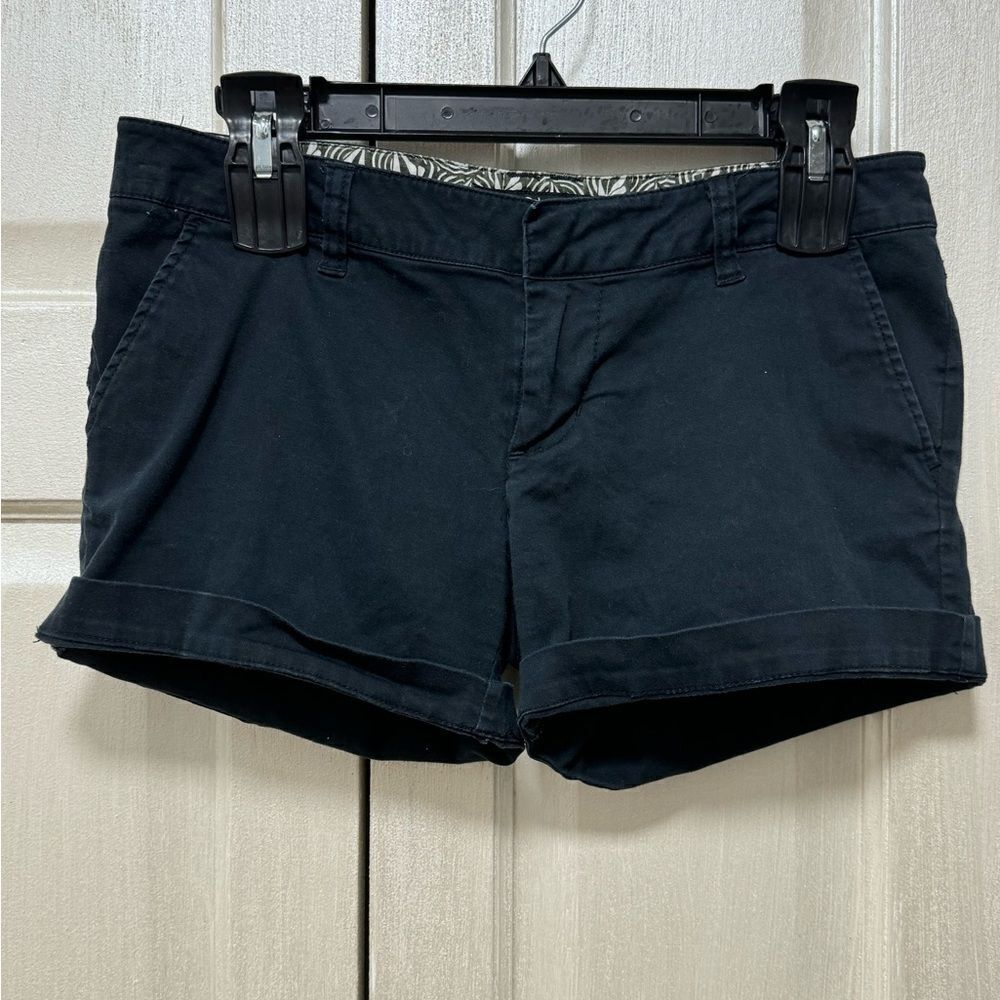 Volcom Women Junior Size 3 Black Stretch Cotton Blend Chino Shorts - Picture 2 of 15